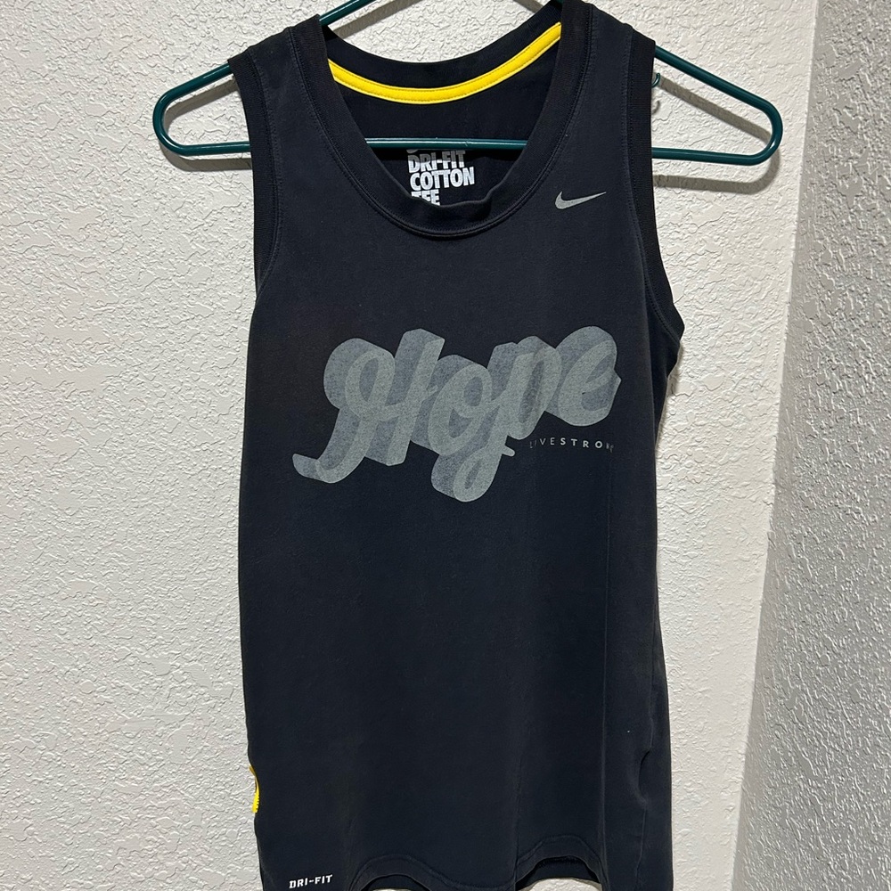 Nike Black Tank with Gray 'Hope' Graphic